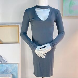 NWOT Forever 21 Ribbed V-Neck Cut-Out Lightweight Sweater Dress